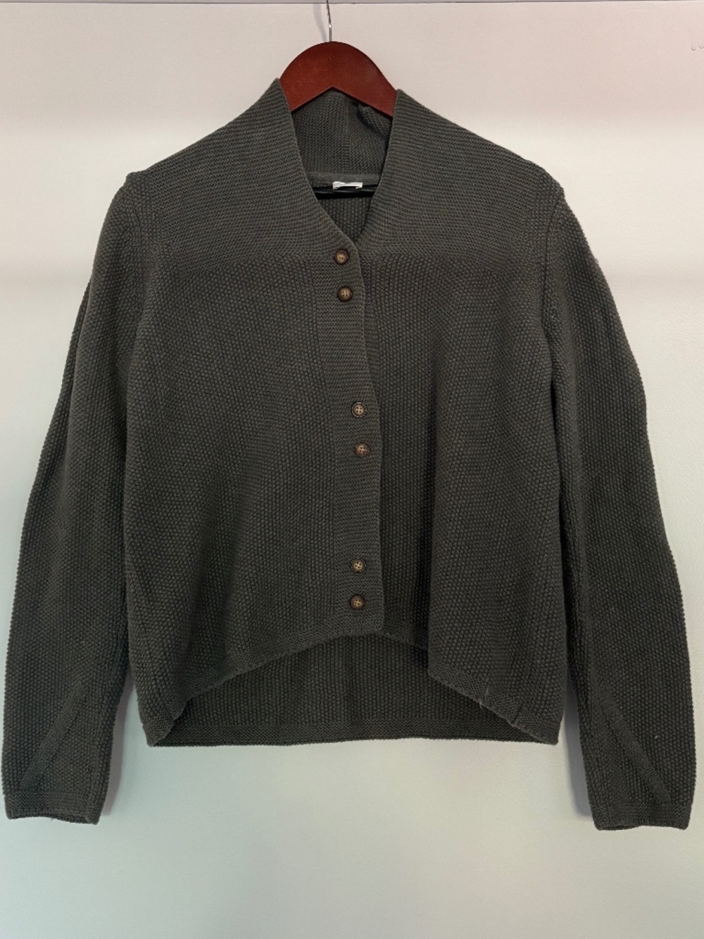 Poetry Charcoal Gray Button-Up Cardigan